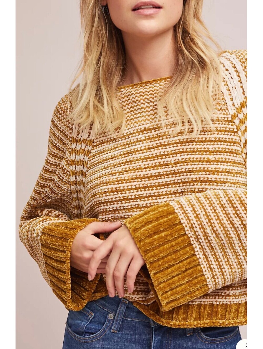 Anthropologie Moth Chenille Stripped Pullover Sweater - Women's XS NWOT - Picture 2 of 8